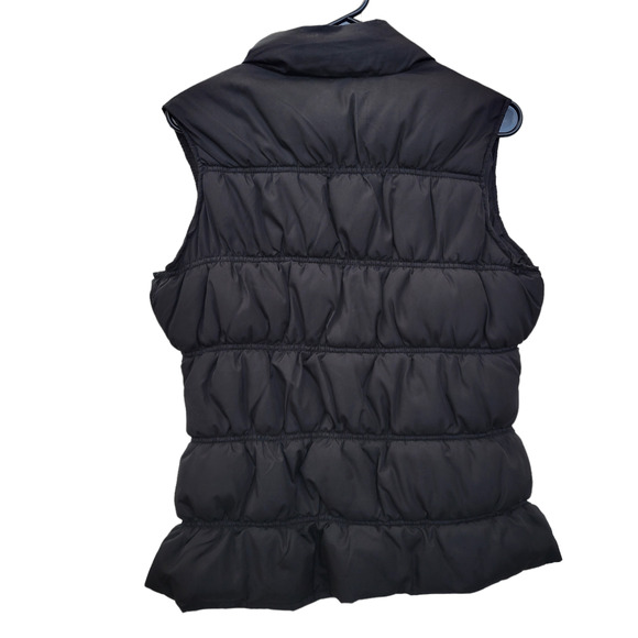 US Polo Assn Black Puffer High Neck USPA Embroidered Logo Vest Women's L - Picture 2 of 4